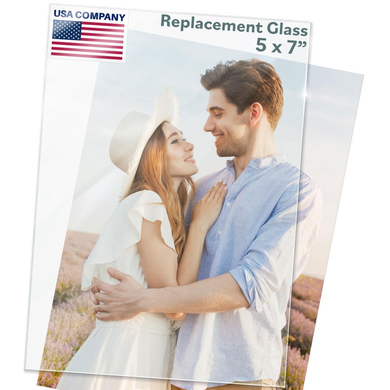 Langdon House Picture Frame Glass Replacements (Crystal Clear, 5x7, 3 Pack) High Definition Glass Sheet - Image 1